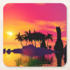 Coucher du soleil impressionnant en rose et or