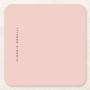 Dessous-de-verre Carré En Papier Couleur Pastel Minimaliste Moderne Personnalisée N