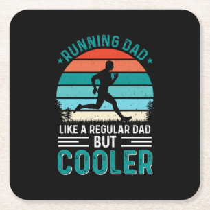Dessous-de-verre Carré En Papier Courir papa