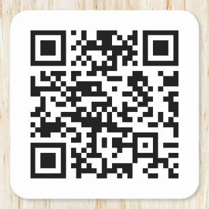 Dessous-de-verre Carré En Papier Création instantanée de code QR (en entrant votre 