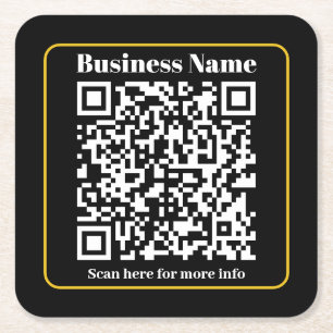 Dessous-de-verre Carré En Papier Créer un code QR d'entreprise instantanément scann