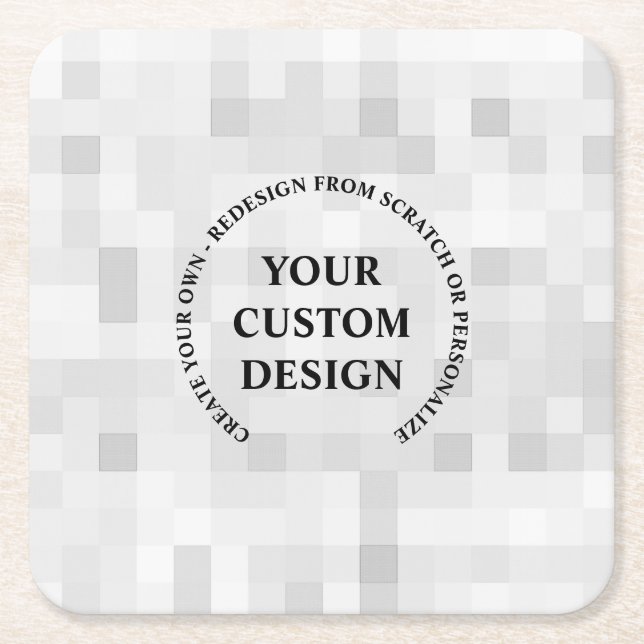 Dessous-de-verre Carré En Papier Créez votre propre personnalisation (Devant)
