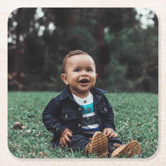 Dessous-de-verre Carré En Papier Créez votre propre photo (Devant)