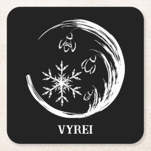 Dessous-de-verre Carré En Papier Crest d'hiver