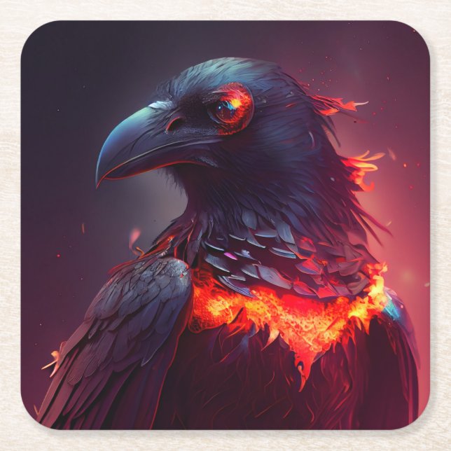 Dessous-de-verre Carré En Papier Crow (Devant)