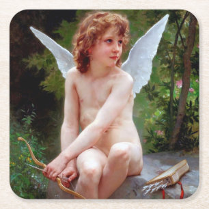 Dessous-de-verre Carré En Papier Cupid, Bouguereau