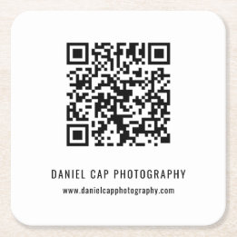 Dessous-de-verre Carré En Papier Custom Business QR Code