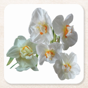 Dessous-de-verre Carré En Papier Daffodiques de la Couronne de naissance Dessous de