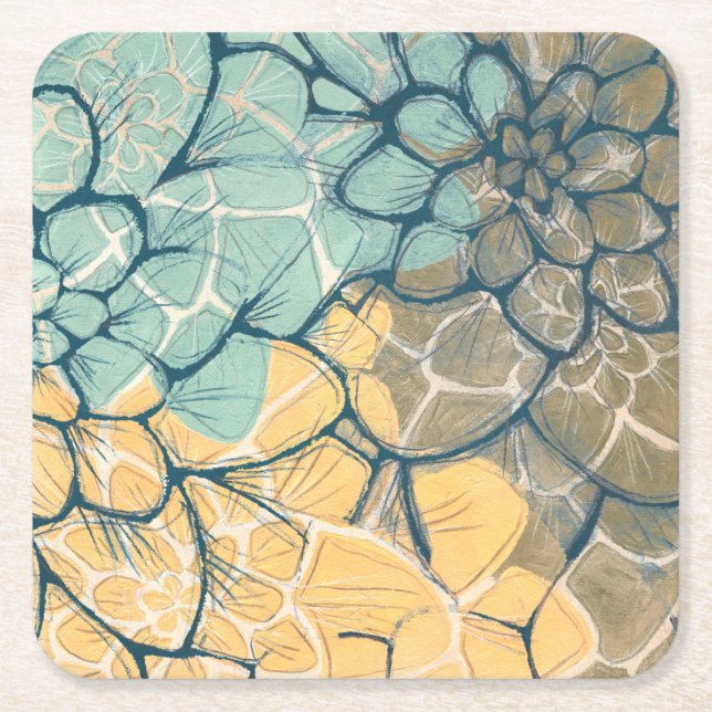 Dessous-de-verre Carré En Papier Dahlia Dance I (Devant)