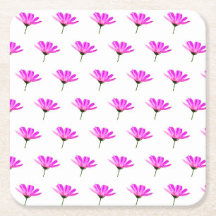 Dessous-de-verre Carré En Papier Daisy rose  