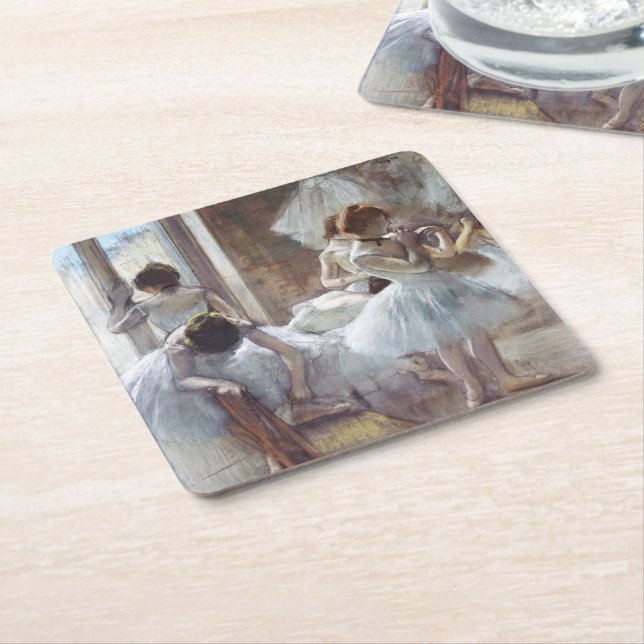Dessous-de-verre Carré En Papier Danseurs Edgar Degas (Incliné)