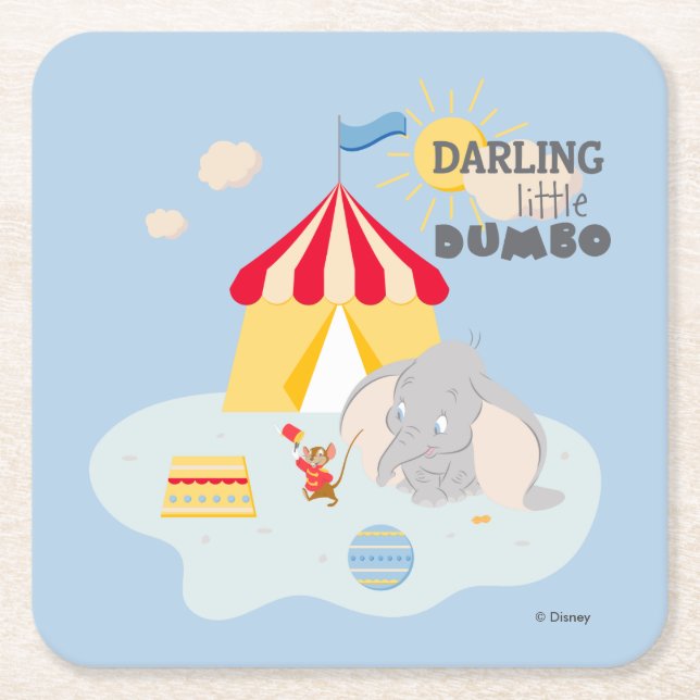 Dessous-de-verre Carré En Papier Darling Little Dumbo et Timothy (Devant)