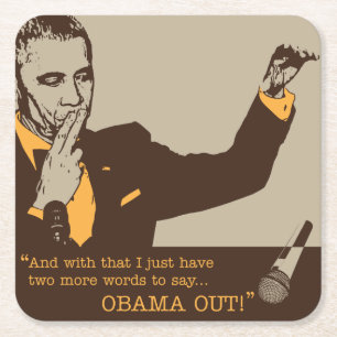 Dessous-de-verre Carré En Papier De "Obama dessous de verre carrés"
