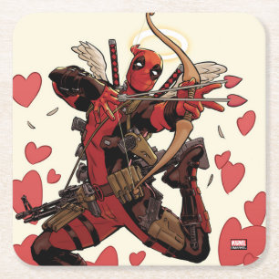 Dessous-de-verre Carré En Papier Deadpool Cupid