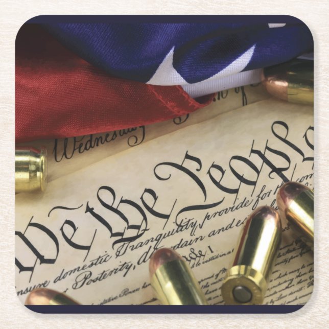 Dessous-de-verre Carré En Papier Déclaration d'indépendance (Devant)