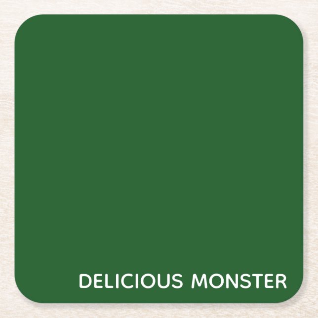 Dessous-de-verre Carré En Papier Delicious Monster green color name (Devant)