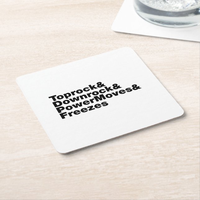 Dessous-de-verre Carré En Papier Déplacements de rupture (Breakdance) (Incliné)