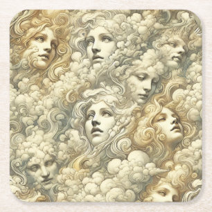 Dessous-de-verre Carré En Papier Dérive Éthérée – Victorien gothique