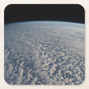 Dessous-de-verre Carré En Papier Des Nuages Stratocumulus Surplombent L'Océan Pacif