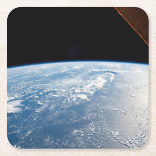 Dessous-de-verre Carré En Papier Des Poutres De Soleil Au Bord Des Eaux De L'Océan