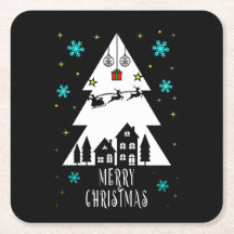 Design d'arbre de Noël avec traîneau