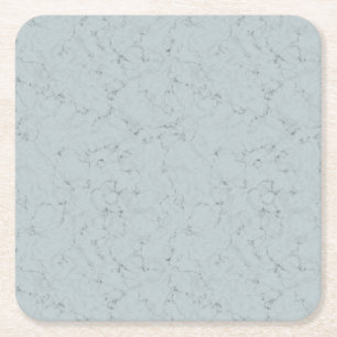 Dessous-de-verre Carré En Papier Design élégant en marbre Dusty Blue Grey Party