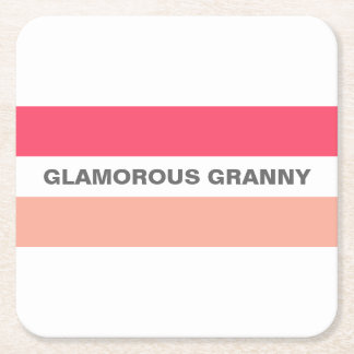 Dessous-de-verre Carré En Papier Design Moderne Glamour Granny Rose