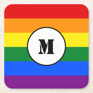 Dessous-de-verre Carré En Papier Dessin à cordons LGBT