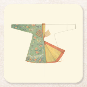 Dessous-de-verre Carré En Papier Dessin de Kimono semi-fini
