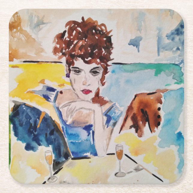 Dessous-de-verre Carré En Papier Dessous de verre (Devant)