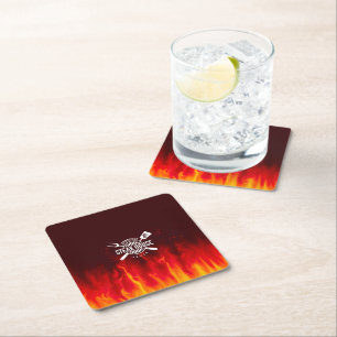Dessous-de-verre Carré En Papier Dessous de verre à lames à chaud pour barbecue — M