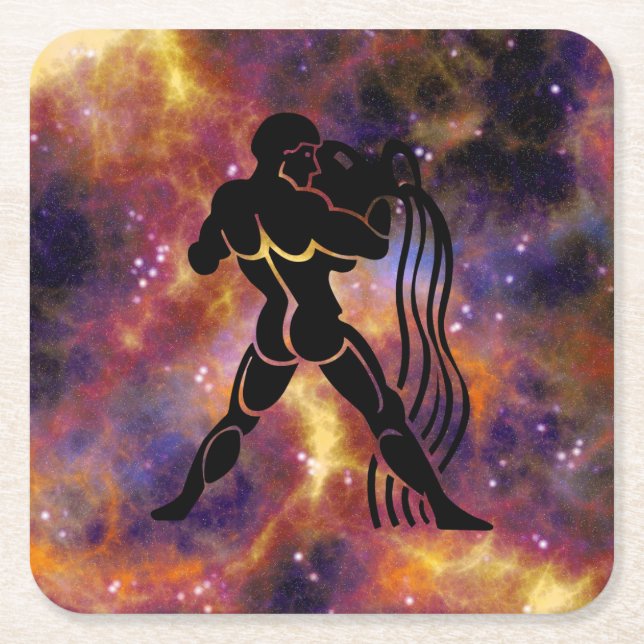 Dessous-de-verre Carré En Papier dessous de verre aquarius (Devant)