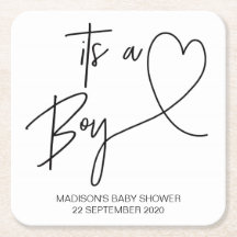 Dessous de verre Baby showers modernes C'est un ga