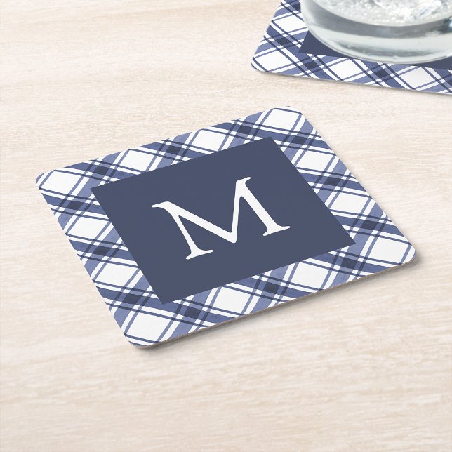 Dessous-de-verre Carré En Papier Dessous de verre bleu et blanc (Blue and White Coaster
)