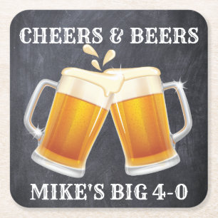 Dessous-de-verre Carré En Papier Dessous de verre de boissons d'acclamations et de