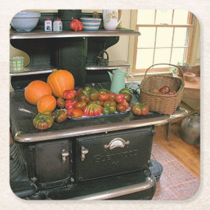 Dessous-de-verre Carré En Papier Dessous de verre de Cookstove de Glenwood de pays