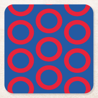 Dessous-de-verre Carré En Papier Dessous de verre de donut phish