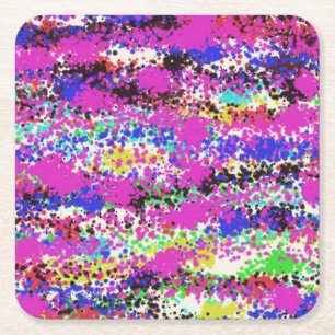 Dessous-de-verre Carré En Papier Dessous de verre de fête par Artsy Ware de JP