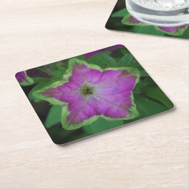 Dessous-de-verre Carré En Papier Dessous de verre de fleur sauvage (Incliné)