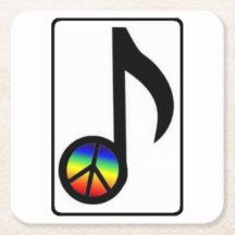Dessous de verre de note de musique de signe de