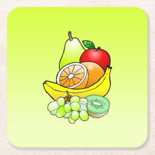Dessous-de-verre Carré En Papier Dessous de verre de panneau à pâte de fruits