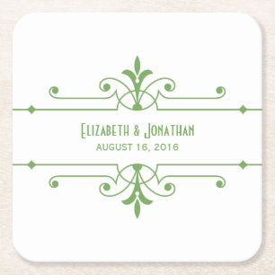 Dessous-de-verre Carré En Papier Dessous de verre de papier ornemental luxueux v2