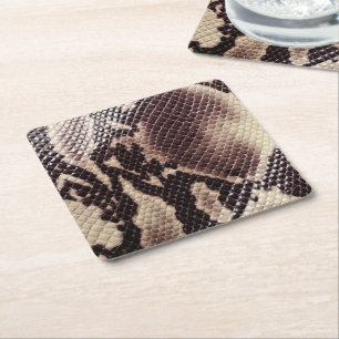 Dessous-de-verre Carré En Papier Dessous de verre de papier - Peau de serpent