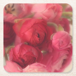 Dessous-de-verre Carré En Papier Dessous de verre de rose