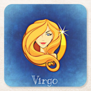Dessous-de-verre Carré En Papier dessous de verre de zodiac virgo