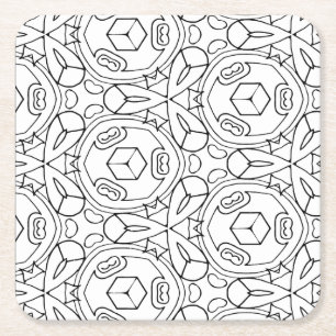 Dessous-de-verre Carré En Papier dessous de verre des cubes de couleur