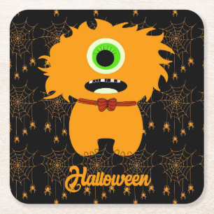 Dessous-de-verre Carré En Papier Dessous de verre d'Halloween pour enfants