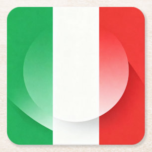 Dessous-de-verre Carré En Papier Dessous de verre drapeau italien minimaliste