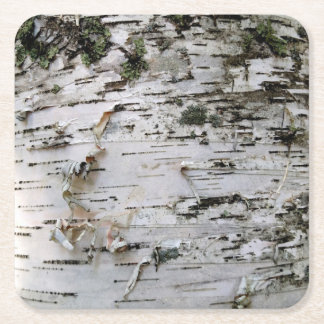 Dessous-de-verre Carré En Papier Dessous de verre en bois de bouleau 001