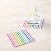 Dessous de verre en papier arc-en-ciel coloré